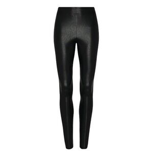 Commando Womens Small Smooth Control Faux Leather Leggings Black SLG01